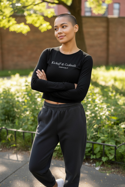 SPRTS GRLS Signature Long Sleeve Micro Rib baby tee